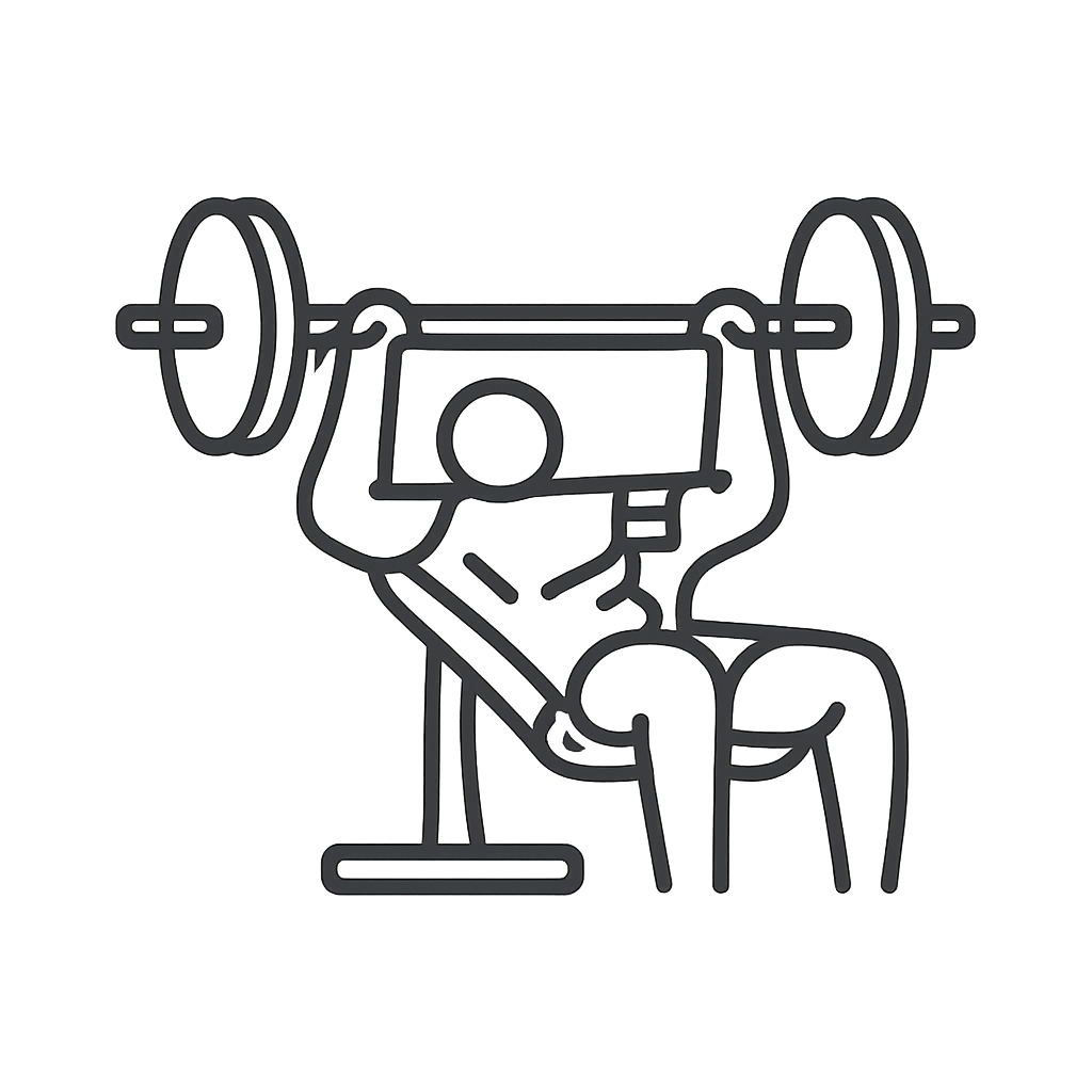 A stick figure demonstrating a dumbbell bicep curl, colored in various shades of grey.